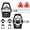 Dual Pedals + Delta&SPD Cleats, variant on fit Shimano SPD/LOOK Delta System Dual Function Pedals Cycling Cleats 9/16"
