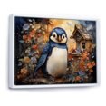 thumbnail image 2 of Designart "Penguin Playhouse Of Playfulness I" Penguin Floater Framed Wall Art Living Room, 2 of 5