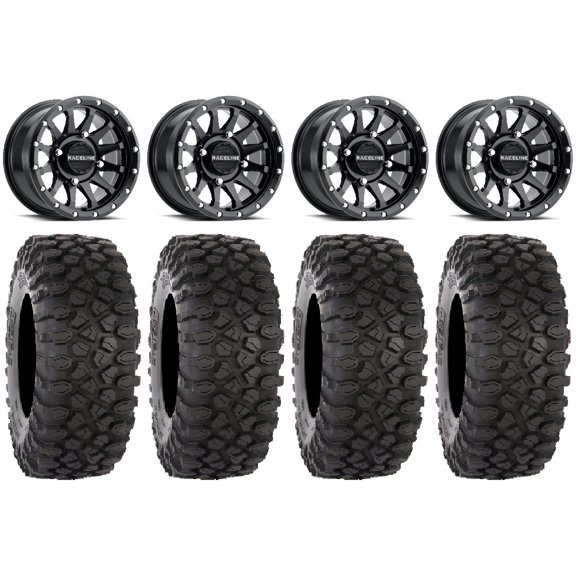 Raceline Trophy 14" Black Wheels 28" XC450 Tires Polaris RZR XP 1000 / PRO XP / Ranger XP 900/1000