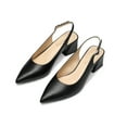 thumbnail image 3 of Zhabtuc Fashion Pointed Toe Slingback Heels Block Wedge Shoes Prom Party Shoes Black Size 8, 3 of 6