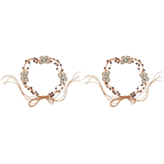 HEALEEP Braided Bohemian Waist Chain Multi Color Wax Rope Decorative 2Pcs