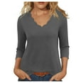 thumbnail image 6 of ShiShine Women's 2025 Fall V Neck Sweater Casual Long Sleeve Lightweight Ribbed Pullover Sweaters Dressy Casual Tops, 6 of 6