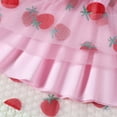 thumbnail image 4 of Hiijoy Infant Girls Strawberry Print Ruffle Dress Summer Mesh Dress, Sizes 0-24M, 4 of 7