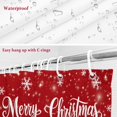 thumbnail image 6 of Shower Curtain 60"W x 72"L Snowman Christmas Tree Red Texture Fabric Shower Curtains Set with Hooks Water Repellent Bathroom Curtains Machine Washable Bathroom Accessories, 6 of 7