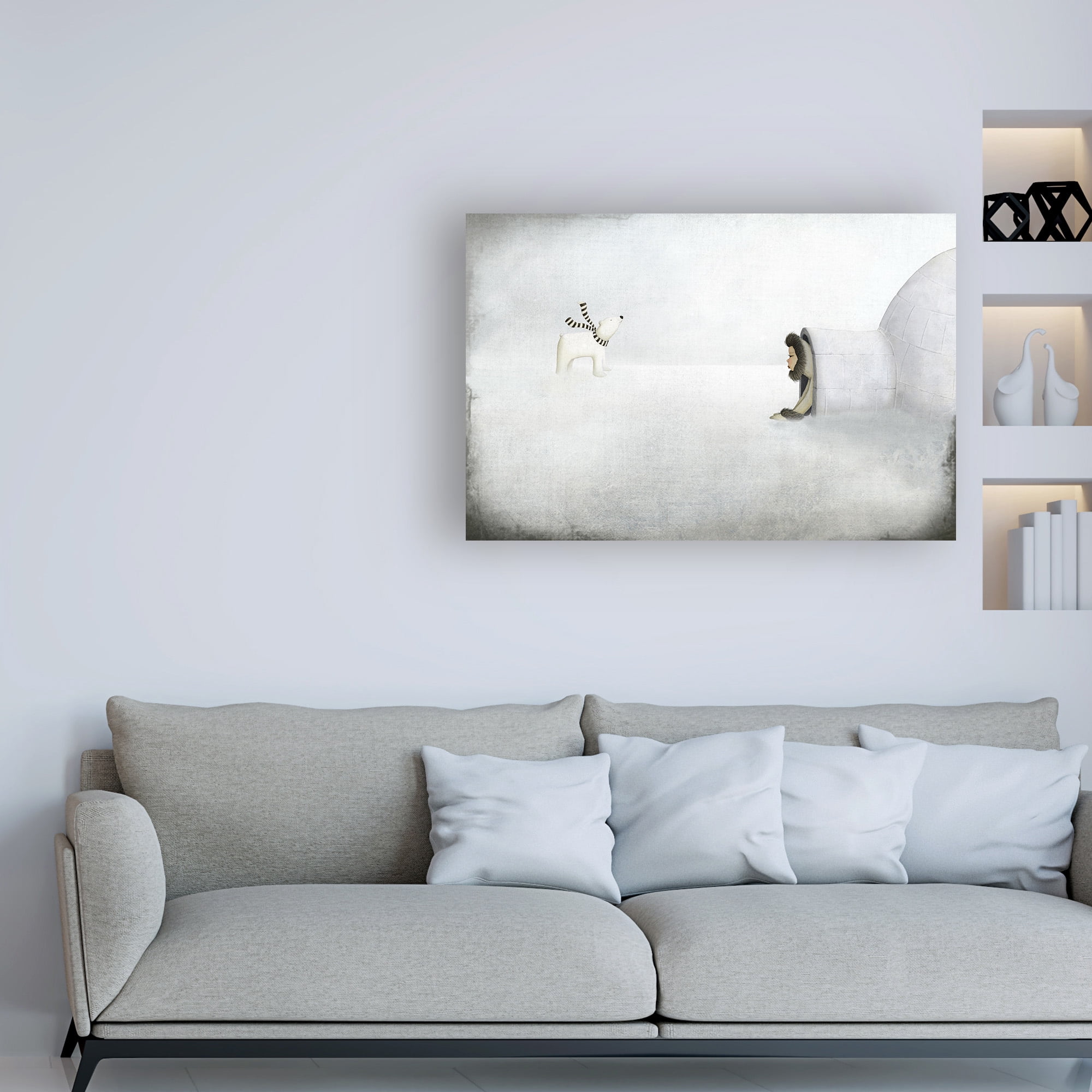 Trademark Fine Art 'The Igloo' Canvas Art by Maja Lindber