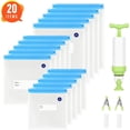 thumbnail image 1 of Sous Vide Bags 15 Reusable Vacuum Food Storage Bags for Anova and Joule Cookers - 3 sizes Sous Vide Bag Kit with Pump - 3 Sealing Clips for Food Storage and Sous Vide Cooking, 1 of 6
