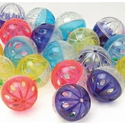 Jeffers Pet Jingle Balls Cat Toy 4 Pack – Colorful Noisemaker Crinkle Toys for Indoor Cats, Kittens, Small Pets – Bell Sound Balls for Chase, Batting, Rolling, Playtime Fun at Home or as Gift Idea