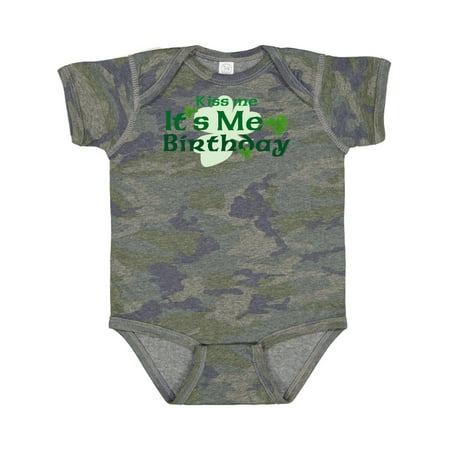 

Inktastic Kiss Me Irish Birthday Gift Baby Boy or Baby Girl Bodysuit