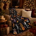 thumbnail image 3 of Ghost Pumpkin Scene Ghosts And Pumpkins Spooky Holiday Art Halloween Lovers Playful Harvest Motif Warm Flannel Blanket, Halloween Gift for Living Room and Family Room Home Decor, 3 of 7
