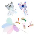 thumbnail image 1 of Cat Wand Refills Cute 4PCS Soft Kitten Teaser Replacement Bell Pet Toys for Cat, 1 of 9