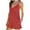 Red-12, variant on REALiKUN Women Summer Casual Ribbed Knit Spaghetti Strap Deep V Neck Sleeveless Pocketed Short jumpsuit Cami Romper