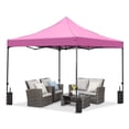 thumbnail image 4 of Ainfox 10' x 10'Heavy Duty Pop up Canopy Tent,Folding Instant Outdoor Gazebo,Sun Shade Tent,Pink, 4 of 8