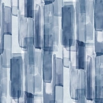 Mr. Kate Watercolor Glass Dark Blue Peel and Stick Wallpaper