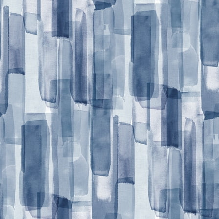 Mr. Kate Watercolor Glass Dark Blue Peel and Stick Wallpaper