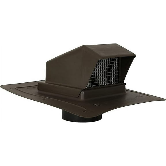Plastic Bath and Kitchen Exhaust Vent with Stem (4 inch, Dark Brown)