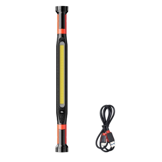 Luz de Trabajo LED Portátil Recargable, 2000 MAh, COB, para Exteriores, para Acampar, con Gancho Magnético, para Reparación de Automóviles.