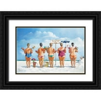 West, Ronald 18x13 Black Ornate Wood Framed with Double Matting Museum Art Print Titled - No Alcohol Beyond this Point II