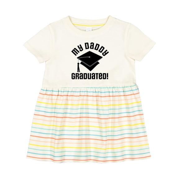 Inktastic My Daddy Graduated College Graduate Girls Baby Dress