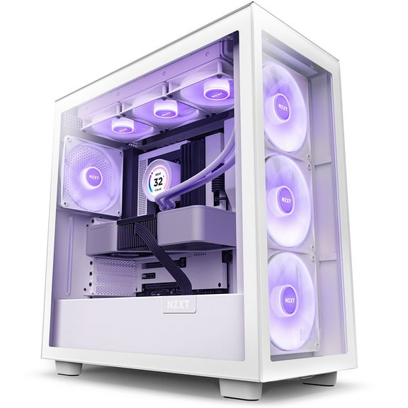 NZXT NZXT H7 Elite Premium ATX Mid-Tower PC Case, White