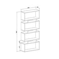 thumbnail image 7 of Ada Home Decor Langdon 4 Tier Bookcase, White, 7 of 7