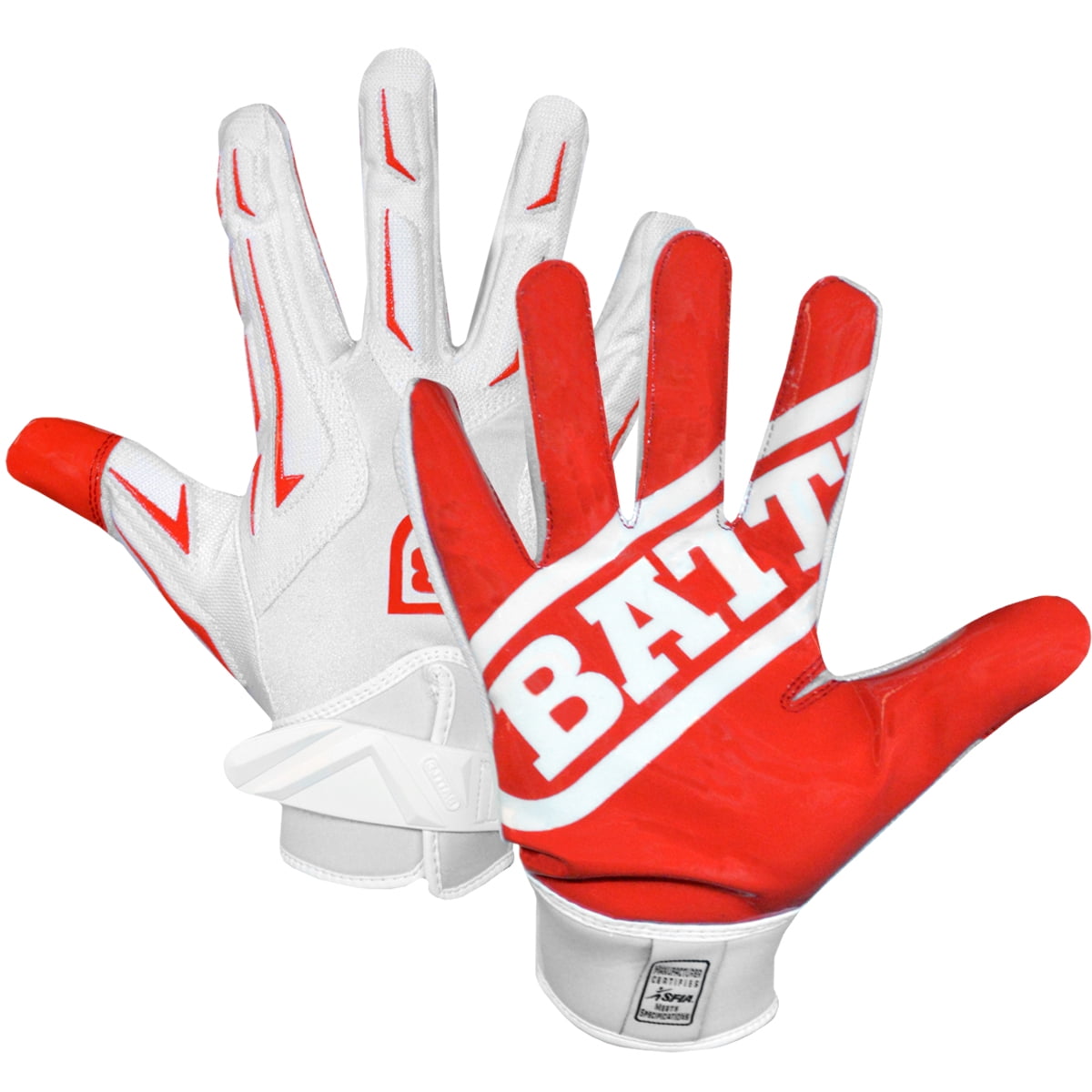 PAIR Battle Sports Ultra-Stick Hybrid Receiver Football Gloves Adult Youth 