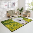 thumbnail image 4 of SKYSONIC Area Rug White Swiss Shepherd Portrait Nursery Rug Floor Mat Kids Playing Mat for Living Room Bedroom, 80x58 in, 4 of 6