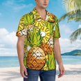 thumbnail image 5 of Bixox Men's Hawaiian Shirts Men's Tropical Summer Fruit Print Short-Sleeve Shirt-Large, 5 of 8