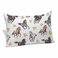 thumbnail image 2 of Spring Flowers Pillow Covers 12"x20", Black Brown White Horse Country Vintage Soft Brushed Microfiber Breathable Throw Pillow Covers, Pillowcase with Zipper for Couch Sofa Bedroom Living Room, 2 of 9