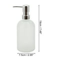 thumbnail image 4 of Unique Bargains 1 Pc Classic Cylindrical Soap Pump Dispenser for Hotel 400ml White Silver Tone, 4 of 6