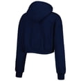 thumbnail image 3 of Women's The Wild Collective Navy New England Patriots Cropped Pullover Hoodie, 3 of 3