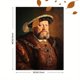 thumbnail image 3 of Qisvanset White Dog Oil Painting Canvas Print 12x16 Inch Study Bathroom Art, 3 of 8