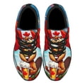 thumbnail image 2 of Happy Canada Day Funny Beaver Holding Beer Shoes Sneakers Black Size 12, 2 of 7