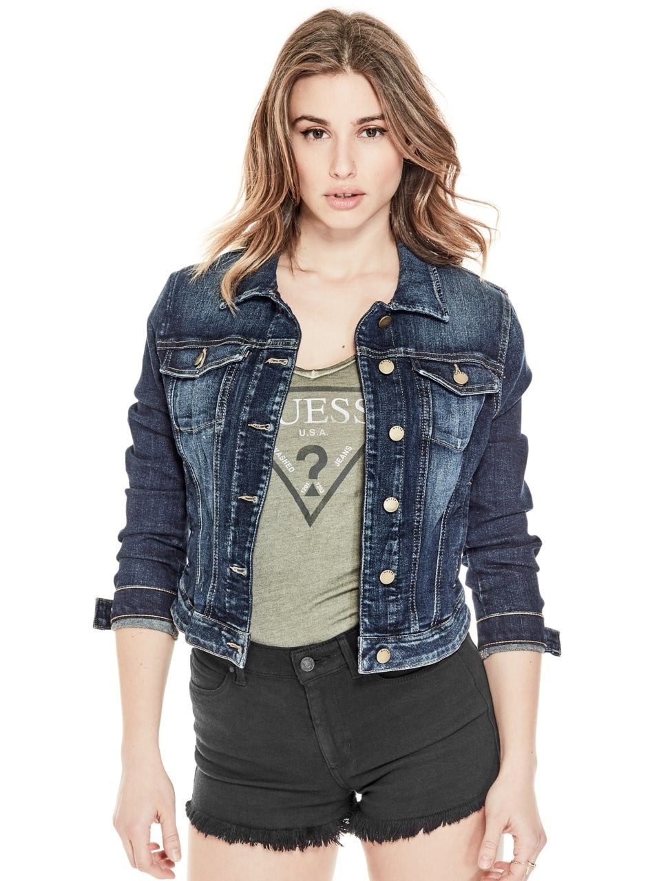 guess denim trucker jacket
