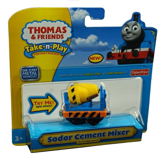Thomas & Friends Sodor Cement Mixer Play Vehicle, 3 , Die-Cast Metal, Spins as You Roll
