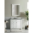 thumbnail image 4 of James Martin Vanities 157-V36-3Pbl Bristol 36" Single Basin Walnut Wood Vanity Set - White, 4 of 4