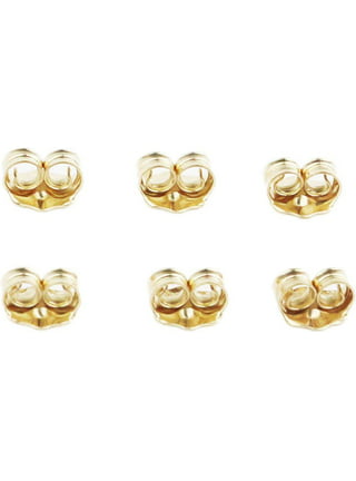 Lavari Jewelers Women's Replacement Friction Earring Backs, 10K Yellow  Gold, 1 Pair (2 Total)