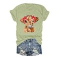 thumbnail image 1 of LUOGENLI T-shirts pour Femmes T-shirts Décontractés à Col Rond Haut à Manches Courtes pour Confort et Style T-shirts Graphiques pour Femmes Vêtements d'Été Vert TG, 1 of 1