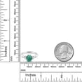 thumbnail image 3 of Gem Stone King 925 Sterling Silver Green Malachite and White Zirconia 3-Stone Rings for Women (2.06 Cttw, Gemstone, Oval 8X6MM, Available in Size 5, 6, 7, 8, 9), 3 of 4