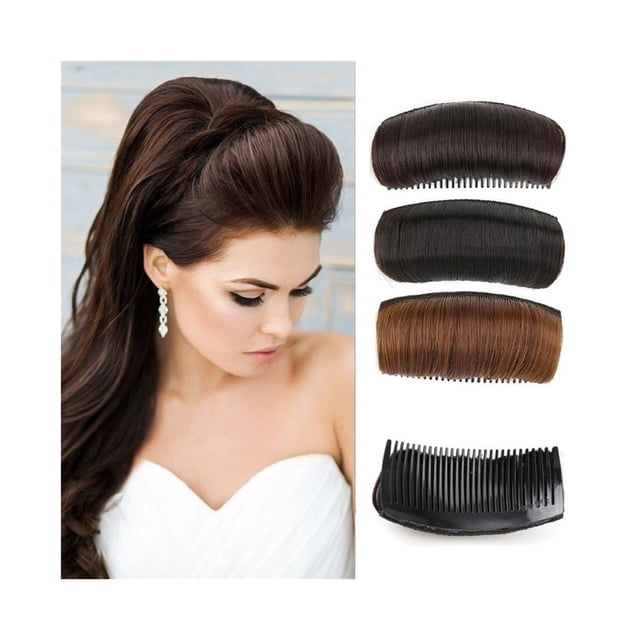Synthetic Comb Clip Hair Bun Invisible Fluffy Hair Pad, Bump Up Styling Insert Tool