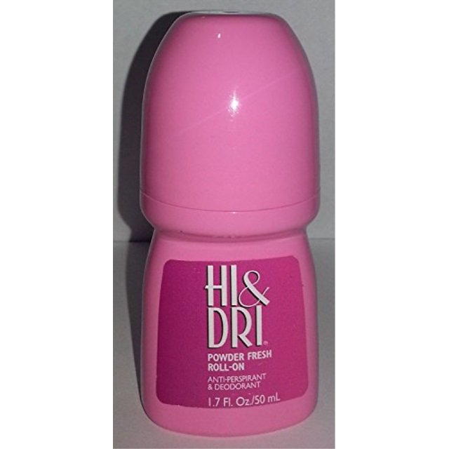 hi & dri anti perspirant deodorant roll on powder fresh 1.7 oz (pack of