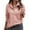 Pink #1, variant on Fartey Sweatshirts for Women Lapel Button Pullover Loose Casual Long Sleeve V Neck Sweatshirt Dressy Casual Wock Tops with Pockets Black XL