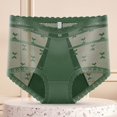 thumbnail image 2 of Bigersell Cotton Underwear for Women Seamless Clearance Plus Size Underwear G-Strings Panty Style P-1212 Nylon Period Panties Ladies Thong Briefs Mid Waist Women's Bikini Panties Green XL, 2 of 2