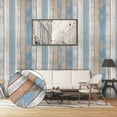 thumbnail image 1 of Home Cal Wood Peel and Stick Wallpaper - Roll Waterproof Self-Adhesive Contact Paper Removable Shelf Paper PVC Wall Paper Covering - 1.48x16.4ft - Blue Brown(Plastic Scraper Included) 2 Pack, 1 of 6