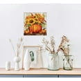 thumbnail image 3 of JRXY Fall Wall Art Canvas Pumpkin Decor Rustic Farmhouse Sunflower Pictures 16x16 12x12 in, 3 of 4