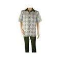 thumbnail image 2 of Men MONTIQUE 2pc Walking Leisure Suit Matching Set Short Sleeves 2216 green, 2 of 7