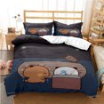 Cute Bubu Dudu Cartoon Bear Panda Duvet Cover kawaii Bedding sets Soft