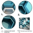 thumbnail image 3 of Designart Abstract Geomtric White And Blue Canvas Wall Art, 3 of 5