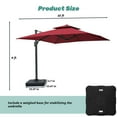 thumbnail image 2 of Boyel living Aluminum and Steel Cantilever Outdoor Patio Umbrella with Base Red, 2 of 10