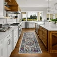thumbnail image 3 of Hauteloom Tigris Living Room, Bedroom Area Rug - Traditional - Gray, Orange, Ivory - 5'3" x 7', 3 of 7