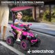 thumbnail image 3 of Carrito Infantil Electrico Montable para Niños con Sombrilla Cuatrimoto Eléctrica con Bastón para Bebes Manejo Directo con Luces Estereo y Pedales Funcionales (Rosa), 3 of 6